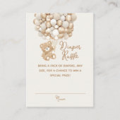 おむつラッフル男女兼用ベビーシャワー エンクロージャーカード (正面)