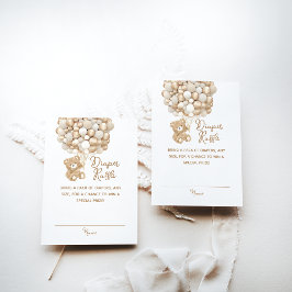 おむつラッフル男女兼用ベビーシャワー エンクロージャーカード