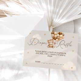 おむつラッフル男女兼用ベビーシャワー エンクロージャーカード