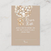 おむつラッフル男女兼用ベビーシャワー エンクロージャーカード (正面)