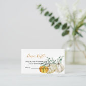 おむつラッフル秋パンプキンオレンジグリーン エンクロージャーカード (スタンド正面)