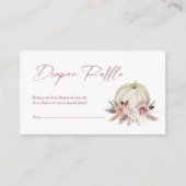 おむつラッフル秋ピンクリトルカンプキンベビーシャワー エンクロージャーカード (正面)