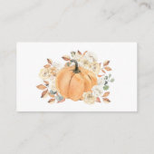 おむつラッフル秋ベビーシャワー囲いカード エンクロージャーカード (裏面)