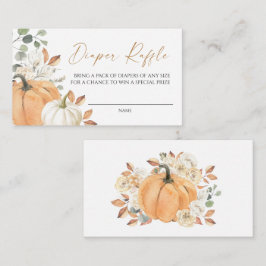 おむつラッフル秋ベビーシャワー囲いカード エンクロージャーカード