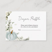 おむつラッフル秋リトルカンプキンブルーベビーシャワー エンクロージャーカード (正面)