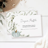 おむつラッフル秋リトルカンプキンブルーベビーシャワー エンクロージャーカード