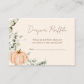 おむつラッフル秋リトルカンプキンベビーシャワー エンクロージャーカード (正面)