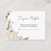 おむつラッフル秋リトルカンプキンベビーシャワー エンクロージャーカード (正面)