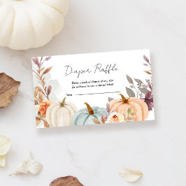おむつラッフル秋リトルカンプキンベビーシャワー エンクロージャーカード