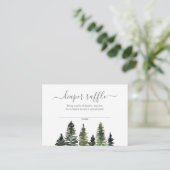 おむつラッフル素朴ウッドランドベビーシャワー エンクロージャーカード (スタンド正面)