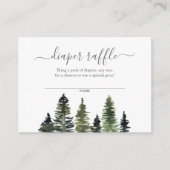 おむつラッフル素朴ウッドランドベビーシャワー エンクロージャーカード (正面)