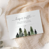 おむつラッフル素朴ウッドランドベビーシャワー エンクロージャーカード