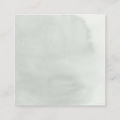 おむつラッフル緑のベビーシャワー スクエア名刺 (裏面)