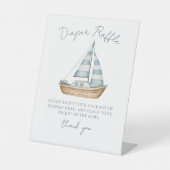 おむつラッフル航海のベビーシャワー 台座サイン (正面)