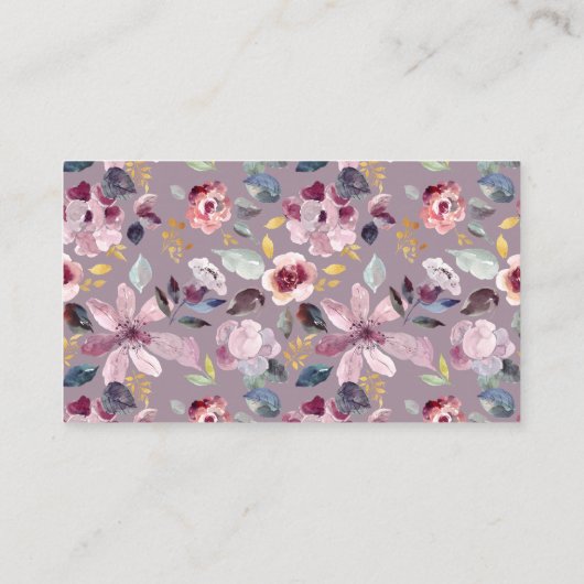 おむつラッフル薄紫フローラベビーショー エンクロージャーカード (裏面)