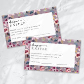 おむつラッフル薄紫フローラベビーショー エンクロージャーカード