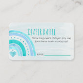 おむつラッフル詩ターコイズレインボーベビーシャワー エンクロージャーカード (正面)