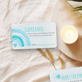 おむつラッフル詩ターコイズレインボーベビーシャワー エンクロージャーカード