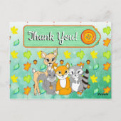 おむつラッフル赤ちゃんシャワーゲーム森林動物 ポストカード (裏面)