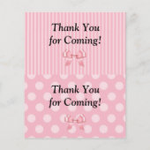 おむつラッフル赤ちゃんシャワーゲーム、ピンクボウみすぼらしい (裏面)