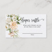 おむつラッフル赤面バラセージ緑ベビーシャワー エンクロージャーカード (正面)