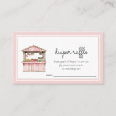 おむつラッフル農家マーケットベビーガールシャワー エンクロージャーカード (正面)