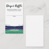 おむつラッフル野球赤ちゃんシャワー囲いカード エンクロージャーカード (正面/裏面)