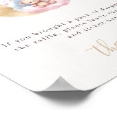 おむつラッフル金ゴールドムーンスターズ赤ちゃんシャワーサイン ポスター (角)