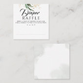 おむつラッフル金ゴールド緑ベビーシャワー スクエア名刺 (正面/裏面)