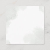 おむつラッフル金ゴールド緑ベビーシャワー スクエア名刺 (裏面)