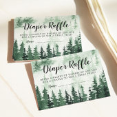 おむつラッフル霧の森の赤ちゃんシャワー エンクロージャーカード