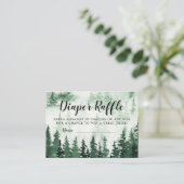 おむつラッフル霧の森の赤ちゃんシャワー エンクロージャーカード (スタンド正面)