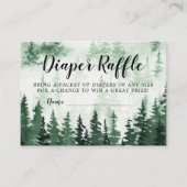 おむつラッフル霧の森の赤ちゃんシャワー エンクロージャーカード (正面)