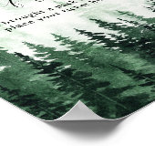 おむつラッフル霧の森の赤ちゃんシャワー ポスター (角)