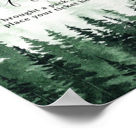 おむつラッフル霧の森の赤ちゃんシャワー ポスター (角)