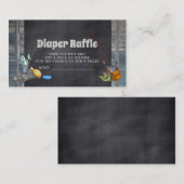 おむつラッフル魚釣りボーイ赤ちゃんシャワー挿入カード エンクロージャーカード (正面/裏面)