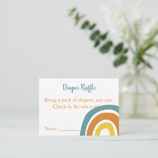 おむつラッフル、こ来この息子の赤ちゃんシャワー エンクロージャーカード (スタンド正面)