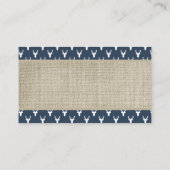 おむつラッフル、ウッドランドディアー、ネイビーブルー、バーラップ エンクロージャーカード (裏面)