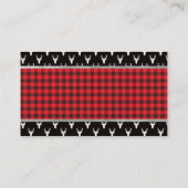 おむつラッフル、ウッドランド鹿、バッファロープレイド エンクロージャーカード (裏面)