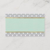 おむつラッフル、ウッドランド鹿、ミント、グレー、金ゴールド エンクロージャーカード (裏面)