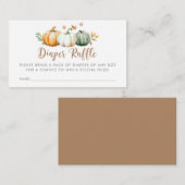 おむつラッフル | カボチャ秋秋ベビーシャワー エンクロージャーカード (正面/裏面)