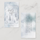 おむつラッフル |シルバーブルー冬のワンダーランド アドバイスカード (正面/裏面)