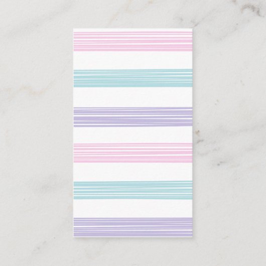 おむつラッフル | バブルティーボバベビーシャワー エンクロージャーカード (裏面)