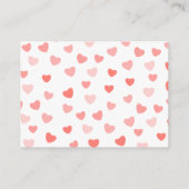 おむつラッフル | |バレンタインデーの赤ちゃんシャワー エンクロージャーカード (裏面)