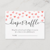 おむつラッフル | |バレンタインデーの赤ちゃんシャワー エンクロージャーカード (正面)