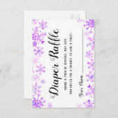 おむつラッフル-ベビー、外は寒い 招待状 (正面/裏面)