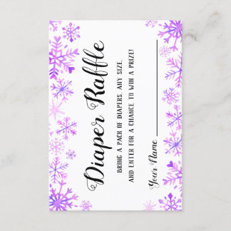 おむつラッフル-ベビー、外は寒い 招待状