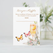 おむつラッフル ベリーニ バタフライ ベビーシャワー 招待状 (スタンド正面)