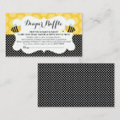 おむつラッフル（昆虫）マルハナバチベビーシャワー挿入カード エンクロージャーカード (正面/裏面)