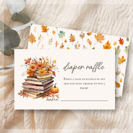 おむつラッフル | 秋ブックをテーマにした赤ちゃんシャワー エンクロージャーカード